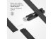 Selencia Bracelet à maillons en acier inoxydable Apple Watch Series 1-9 / SE / Ultra (2) - 42/44/45/49 mm - Noir