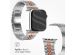 Selencia Bracelet Metallique Jubilee pour l'Apple Watch Series 1-9 / SE - 38/40/41 mm - Argent et Rose Dorée