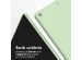 Accezz Étui de téléphone portefeuille Smart Silicone iPad 6 (2018) 9.7 pouces / iPad 5 (2017) 9.7 pouces - Vert clair