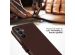 Selencia Étui de téléphone portefeuille en cuir véritable Samsung Galaxy A15 (5G/4G) - Brun