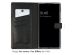 Selencia Étui de téléphone portefeuille en cuir véritable Samsung Galaxy S24 Ultra - Noir
