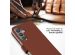 Selencia Étui de téléphone portefeuille en cuir véritable Samsung Galaxy S24 - Brun foncé