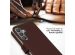 Selencia Étui de téléphone portefeuille en cuir véritable Samsung Galaxy S24 - Brun