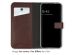 Selencia Étui de téléphone portefeuille en cuir véritable Samsung Galaxy S24 - Brun