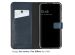 Selencia Étui de téléphone portefeuille en cuir véritable Samsung Galaxy S24 Plus - Bleu