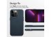 Accezz Coque arrière en cuir avec MagSafe iPhone 13 Pro - Nightfall Blue