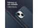 Accezz Coque arrière en cuir avec MagSafe iPhone 14 - Nightfall Blue
