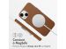 Accezz Coque arrière en cuir avec MagSafe iPhone 14 - Sienna Brown