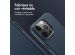 Accezz Coque arrière en cuir avec MagSafe iPhone 14 Pro - Nightfall Blue