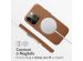 Accezz Coque arrière en cuir avec MagSafe iPhone 14 Pro - Sienna Brown