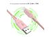 iMoshion ﻿Câble Lightning vers USB - Non MFi - Textile tressé - 1 mètre - Rose