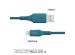 iMoshion ﻿Câble Lightning vers USB - Non MFi - Textile tressé - 2 mètre - Bleu foncé
