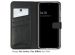 Selencia Étui de téléphone en cuir véritable iPhone Samsung Galaxy S23 FE - Noir