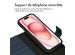 Accezz Premium Leather 2 in 1 Wallet Bookcase l'iPhone 15 - Bleu foncé