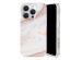 Selencia Aurora Coque Fashion iPhone 15 Pro - Coque durable - 100% recyclée - Marbre Blanc
