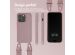 Selencia Coque silicone avec cordon amovible iPhone 15 Pro - Sand Pink