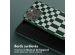 Selencia ﻿Coque design en silicone avec cordon amovible iPhone 15 Pro - Irregular Check Green