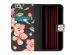 iMoshion Design Softcase Bookcase iPhone 15 - Blossom Black