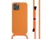 iMoshion ﻿Coque en silicone avec cordon iPhone 12 (Pro) - Orange