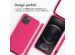 iMoshion ﻿Coque en silicone avec cordon iPhone 12 (Pro) - Rose Fluo