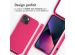iMoshion ﻿Coque en silicone avec cordon iPhone 14 - Rose Fluo