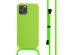 iMoshion ﻿Coque en silicone avec cordon iPhone 12 (Pro) - Vert Fluo
