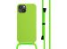 iMoshion ﻿Coque en silicone avec cordon iPhone 13 - Vert Fluo