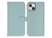 Selencia Étui de téléphone portefeuille en cuir véritable iPhone 15 - Air Blue