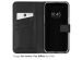 Selencia Étui de téléphone portefeuille en cuir véritable iPhone 15 - Noir