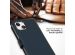 Selencia Étui de téléphone portefeuille en cuir véritable iPhone 15 Plus - Bleu