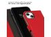 Selencia Étui de téléphone portefeuille en cuir véritable iPhone 15 Plus - Rouge