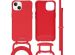 iMoshion Coque de couleur avec cordon amovible iPhone 13 - Rouge