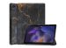 iMoshion Coque tablette Design Trifold Samsung Galaxy Tab A8 - Black Marble