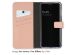 Selencia Étui de téléphone portefeuille en cuir véritable Samsung Galaxy A14 (5G/4G) - Dusty Pink