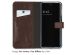 Selencia Étui de téléphone portefeuille en cuir véritable Samsung Galaxy A14 (5G/4G) - Brun