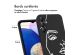 iMoshion Coque Design Samsung Galaxy A14 (5G/4G) - Visage abstrait - Noir