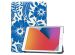 iMoshion Coque tablette Design iPad 7 (2019) / iPad 8 (2020) / iPad 9 (2021) 10.2 inch - Flower Tile
