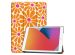 iMoshion Coque tablette Design iPad 7 (2019) / iPad 8 (2020) / iPad 9 (2021) 10.2 inch - Orange Flower Connect