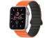 iMoshion Bracelet magnétique en silicone pour l'Apple Watch Apple Watch Series 1-9 / SE - 38/40/41 mm - Orange / Noir