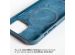 Accezz Coque en cuir avec MagSafe pour l'iPhone 13 Pro - Bleu foncé