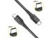 Accezz Câble USB-C vers USB-C Samsung Galaxy A21s - 0,2 mètres - Noir