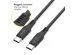 Accezz Câble USB-C vers USB-C Samsung Galaxy A70 - 1 mètre - Noir