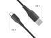 iMoshion Câble USB-C vers USB Samsung Galaxy A51 - Textile tressé - 3 mètres - Noir