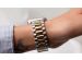 Burga Bracelet en acier Apple Watch Series 1-9 / SE - 38/40/41mm - All eyes on me - Dorée & Argent