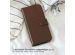 Selencia Étui de téléphone portefeuille en cuir véritable iPhone 14 Pro Max - Brun