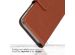 Selencia Étui de téléphone portefeuille en cuir véritable iPhone 14 Pro Max - Brun clair
