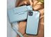 Selencia Étui de téléphone amovible en cuir végétalien iPhone 13 - Bleu