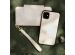 Selencia Etui portefeuille serpent amovible iPhone 13 - Blanc