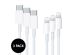 Apple 3 x Câble Lightning Original vers câble USB-C iPhone 13 Pro - 1 mètre - Blanc