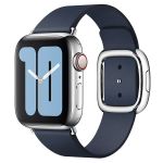 Apple Leather Band Modern Buckle Apple Watch Series 1-9 / SE - 38/40/41 mm - Taille S - Deep Sea